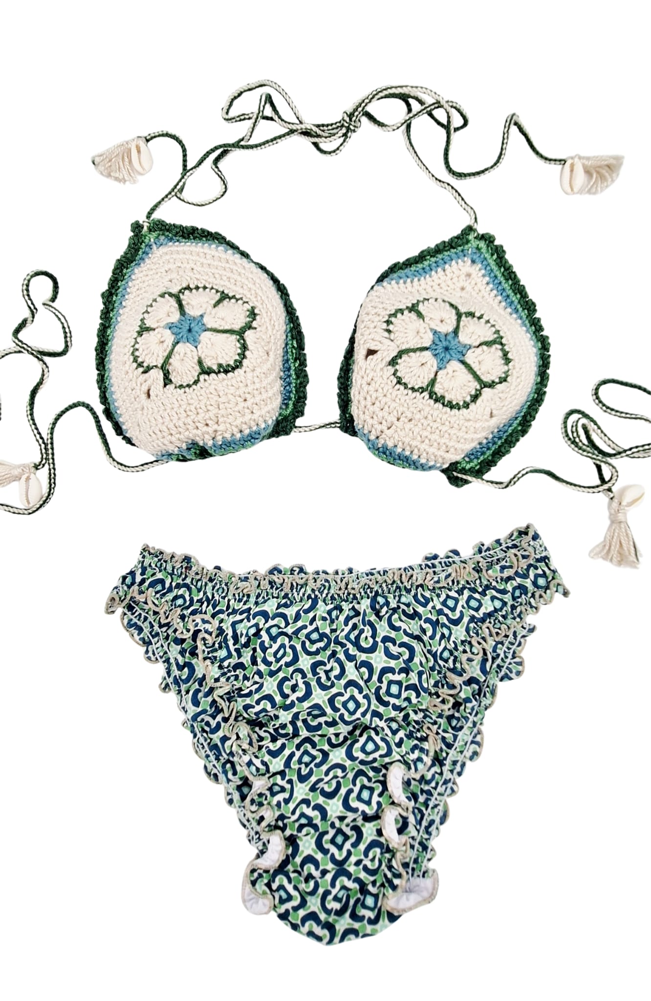 Bikini - Off-White / Green