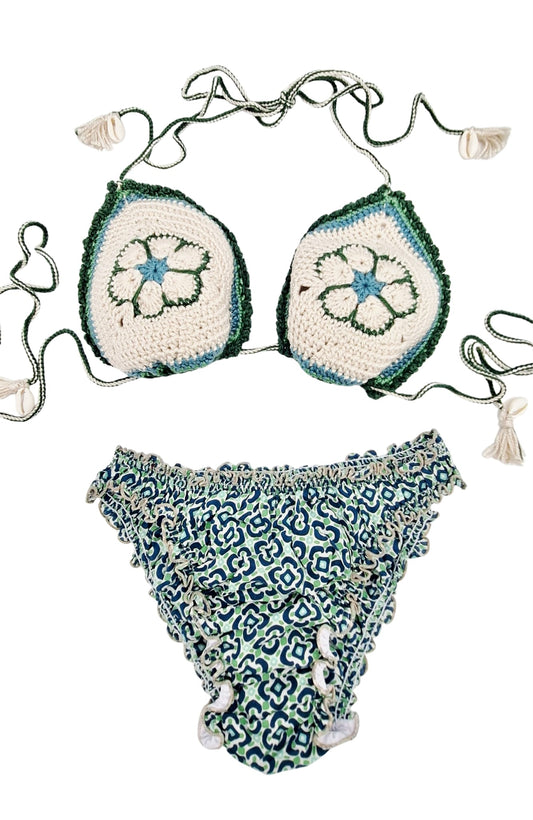 Bikini - Off-White / Green